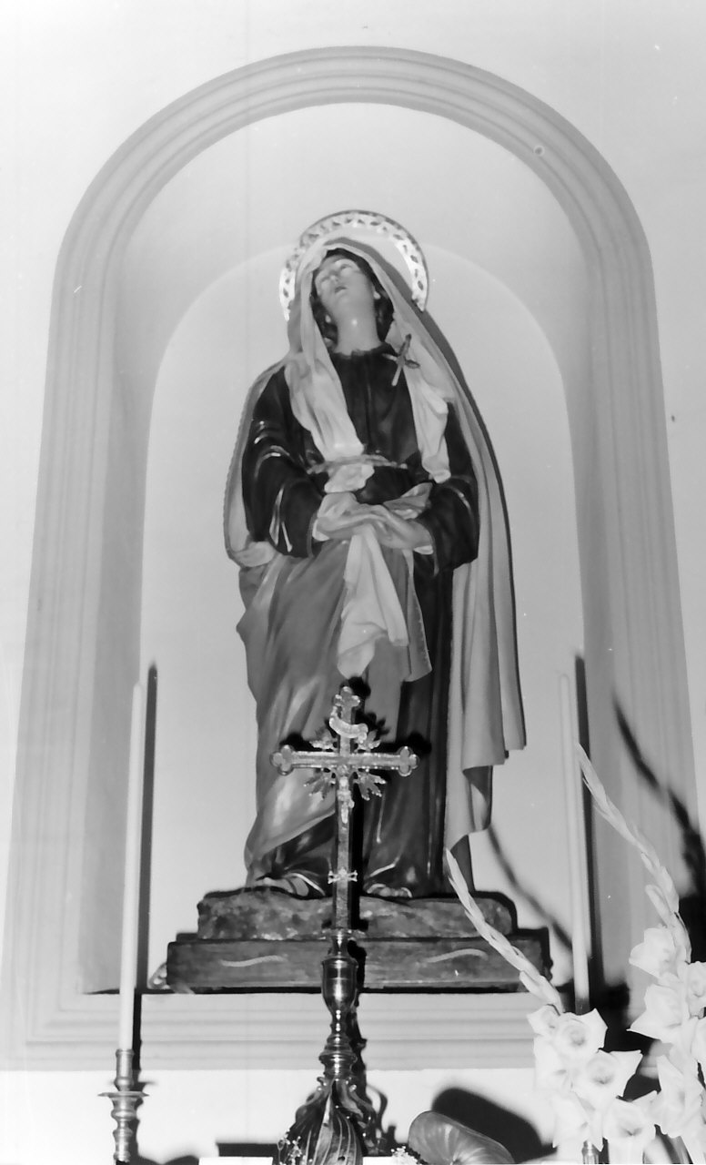 Madonna Addolorata (scultura, opera isolata) - bottega Italia meridionale (seconda metà sec. XIX)