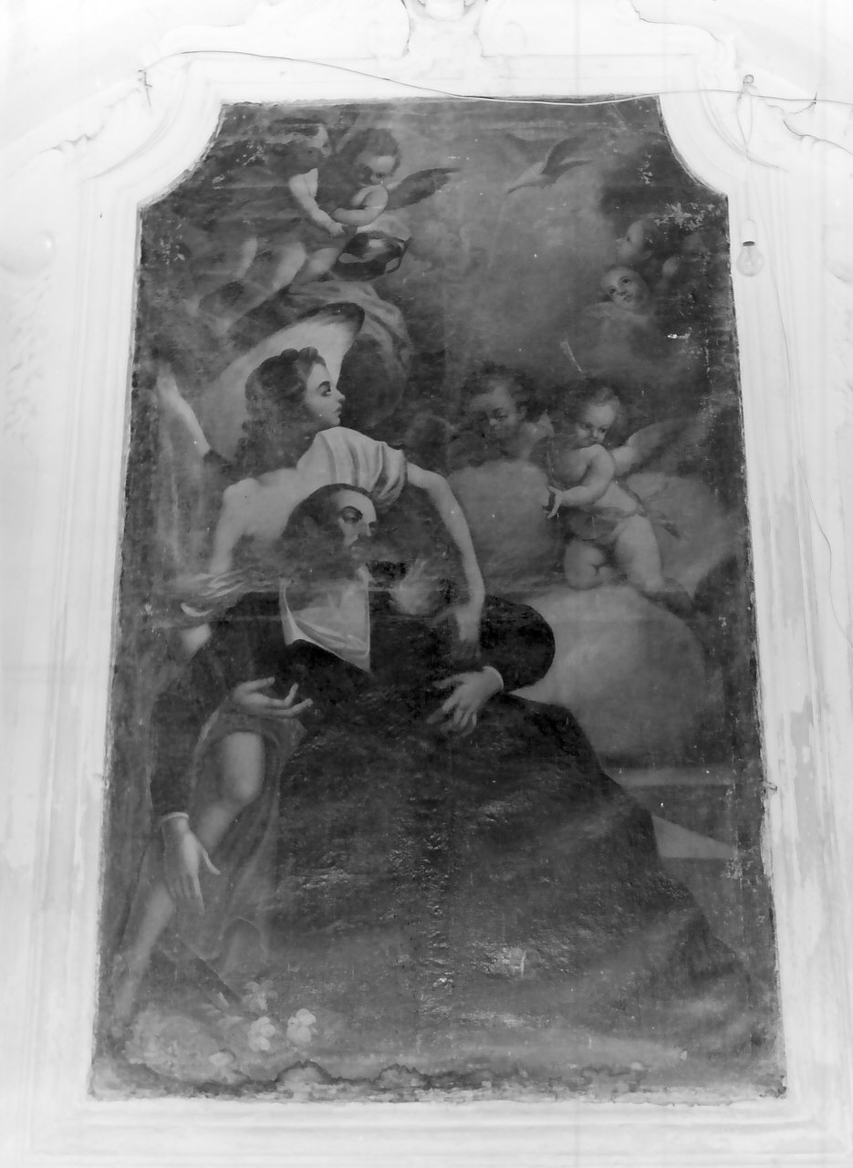 San Filippo Neri ispirato dallo Spirito Santo (dipinto) - ambito Italia meridionale (fine/inizio secc. XVIII/ XIX)