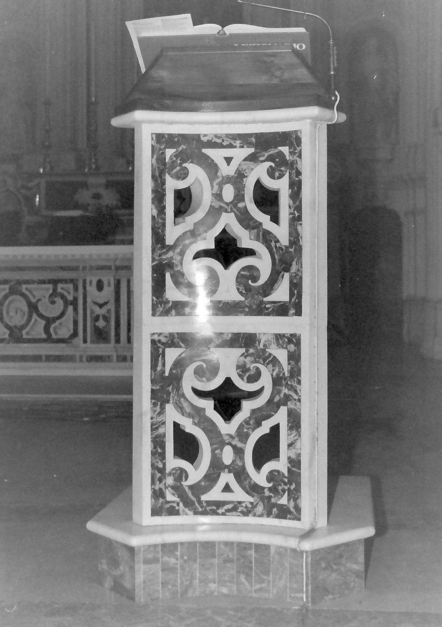 leggio, frammento - ambito napoletano (seconda metà sec. XVIII)