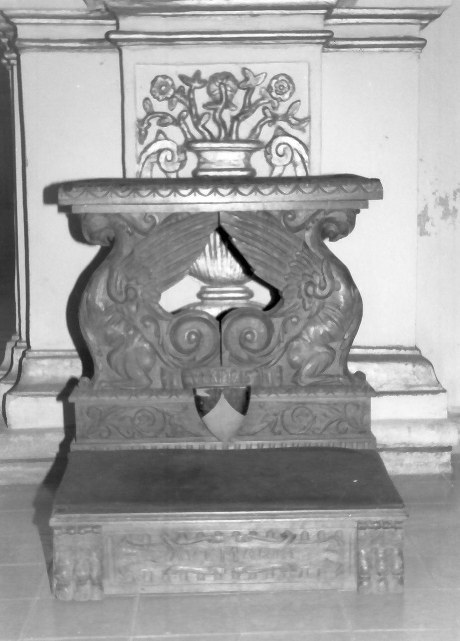 inginocchiatoio, serie - bottega calabrese (prima metà sec. XIX)