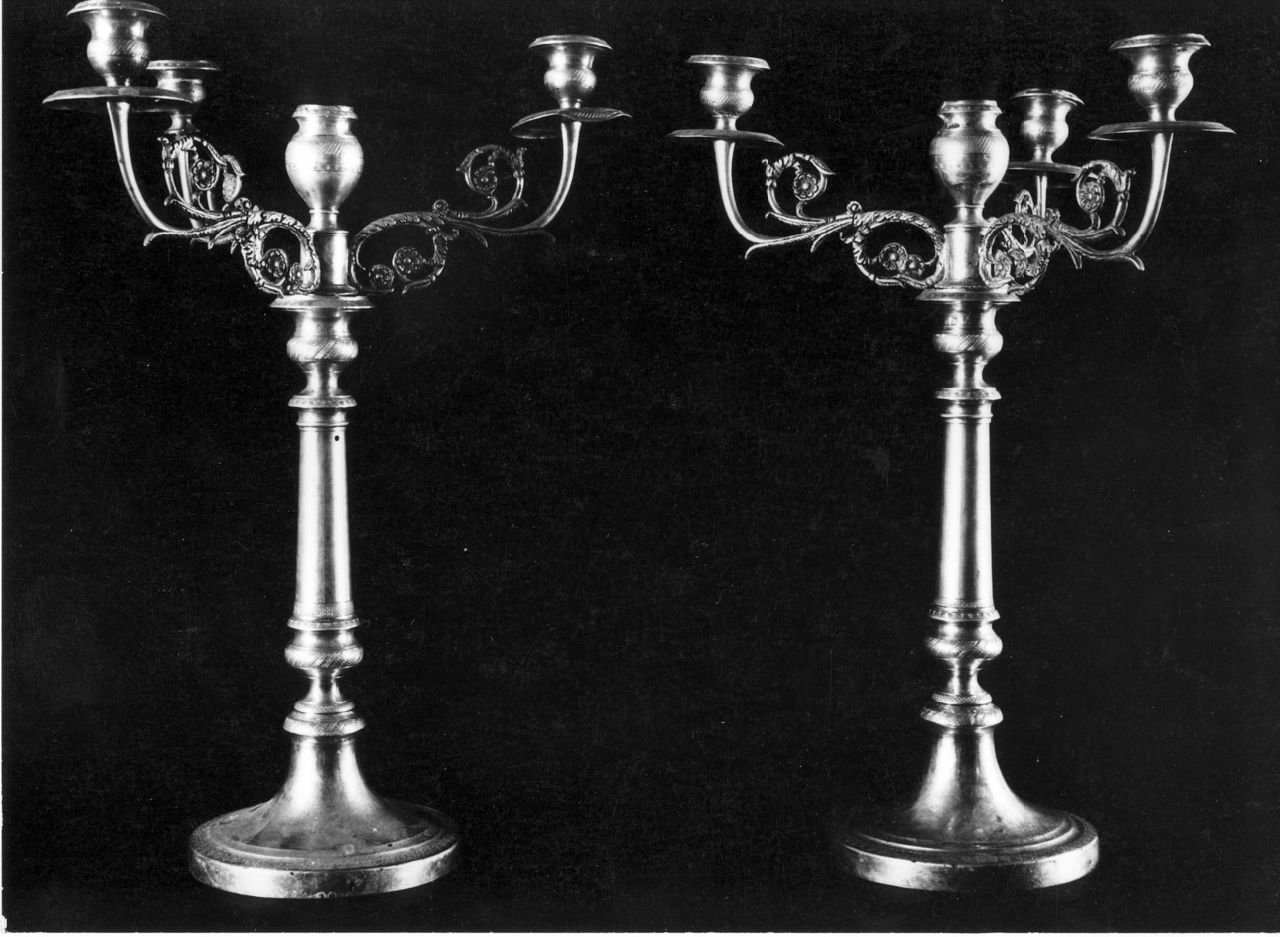candeliere, serie di Sisino Gabriele (metà sec. XIX)