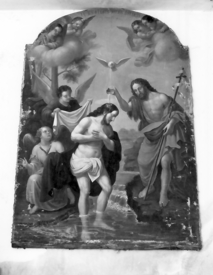 battesimo di Cristo (dipinto, opera isolata) di Santoro Giovanni Battista (prima metà sec. XIX)