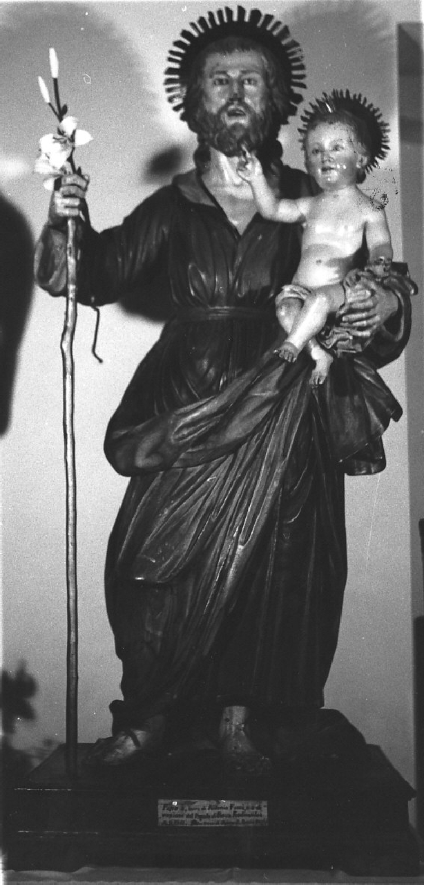 San Giuseppe e Gesù Bambino (statua, opera isolata) di Greci Pietro (sec. XIX)