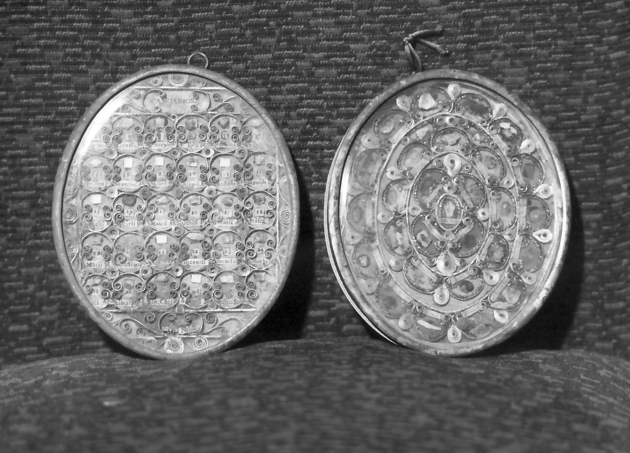 reliquiario, serie - bottega Italia meridionale (seconda metà sec. XIX)