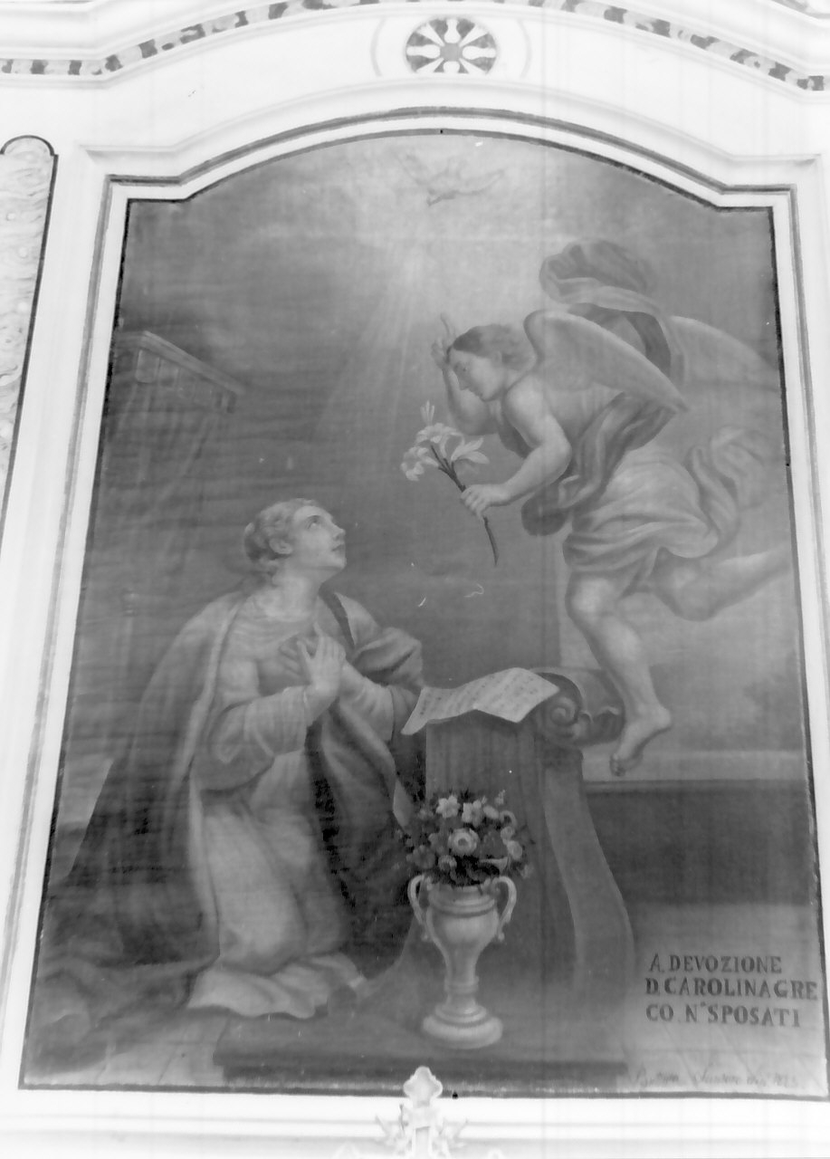 Annunciazione (dipinto, opera isolata) di Santoro Giovanni Battista (sec. XIX)