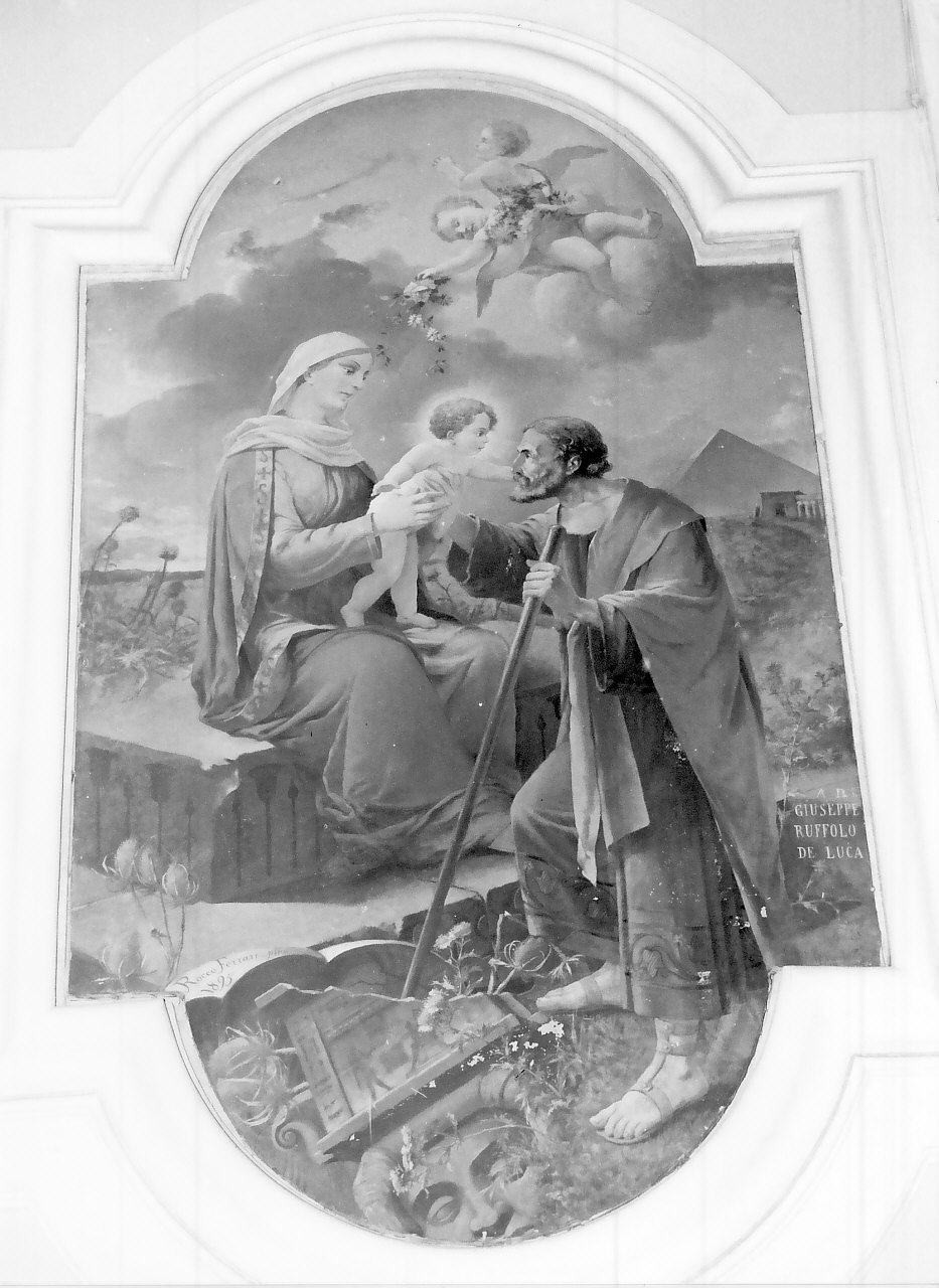 Sacra Famiglia in Egitto (dipinto, opera isolata) di Ferrari Rocco (sec. XIX)