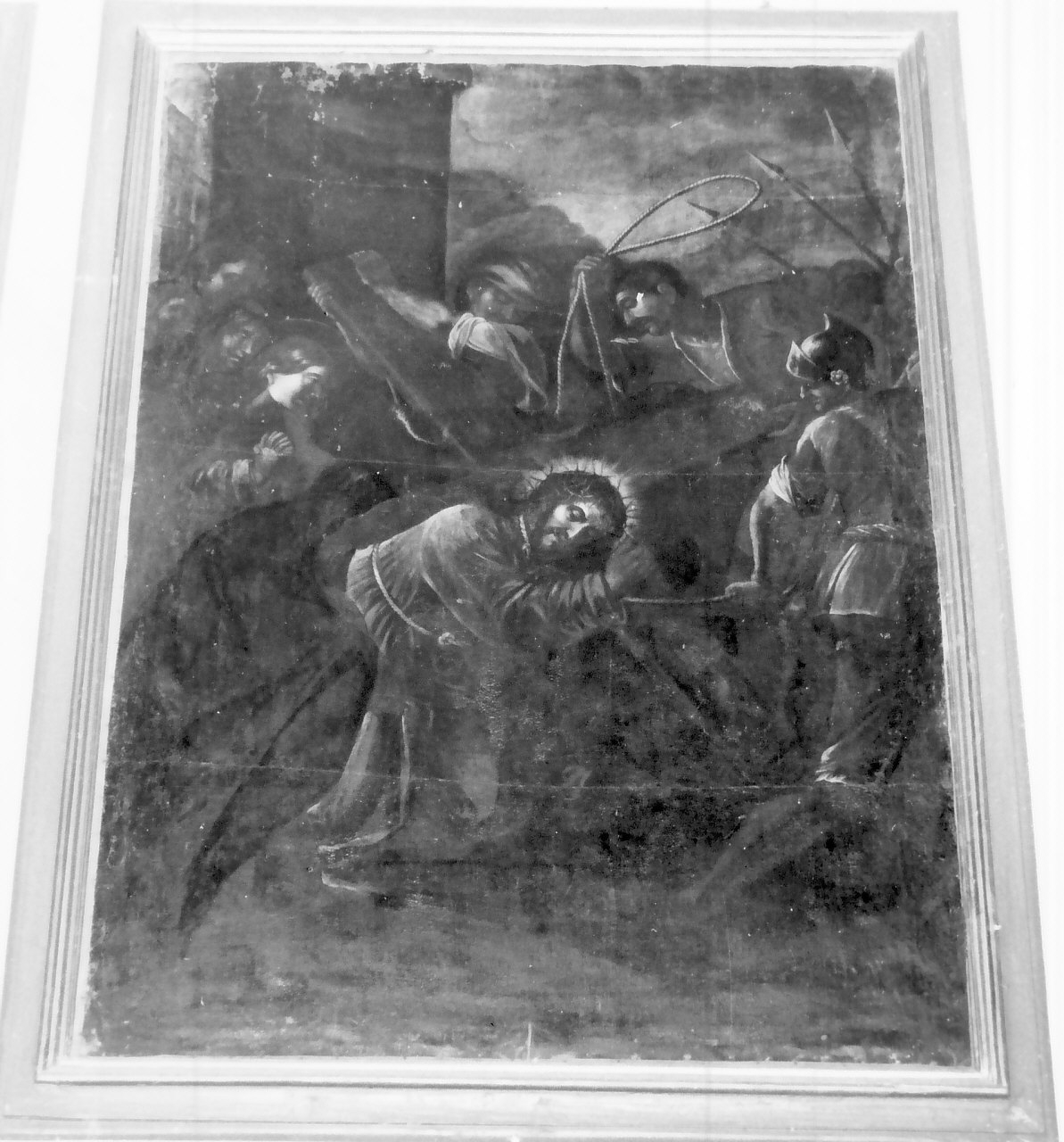 Cristo cade sotto la croce (dipinto, opera isolata) - ambito Italia meridionale (fine sec. XVIII)