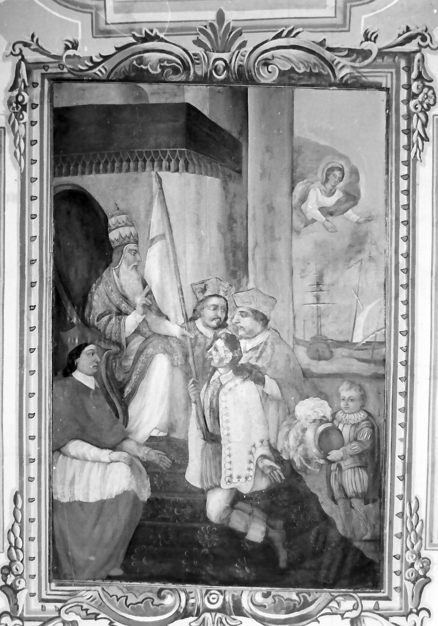 investitura di Alfonso IX, re di Castiglia (dipinto, opera isolata) - ambito Italia meridionale (ultimo quarto sec. XIX)