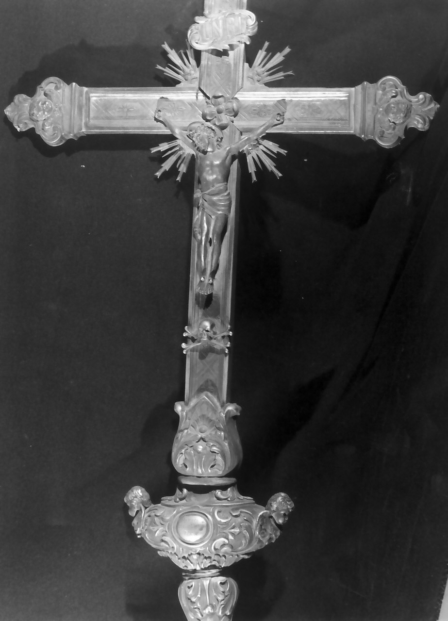croce processionale, opera isolata - bottega Italia meridionale (sec. XX)