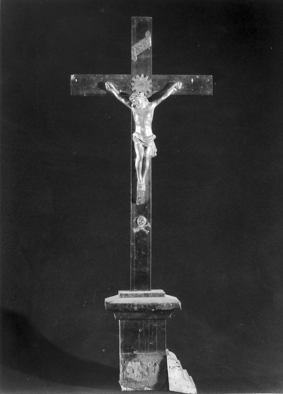croce processionale, opera isolata - bottega Italia meridionale (fine sec. XIX)