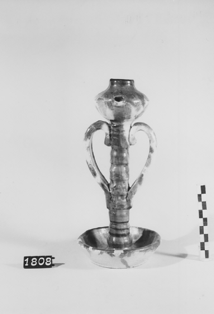 lucerna ad olio, sistemi di illuminazione - bottega del vasaio (sec. XX prima metà)