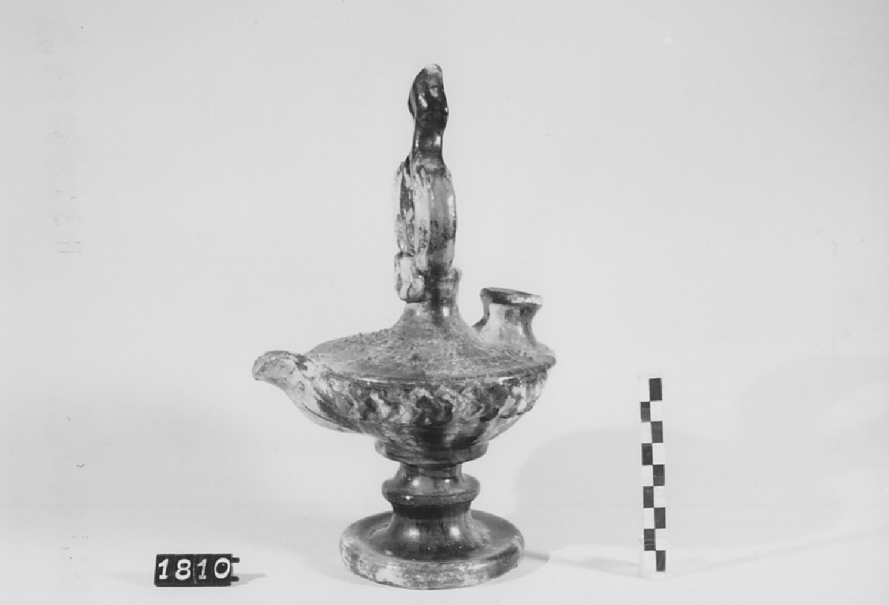 lucerna ad olio, sistemi di illuminazione - bottega del vasaio (sec. XX prima metà)