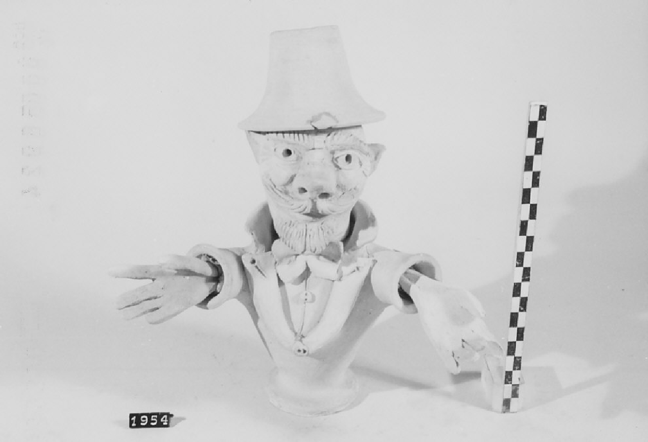 Busto maschile (recipiente, ceramica) di Gangemi Francesco Giuseppe (Ceramista) - bottega del ceramista (1968 ca)