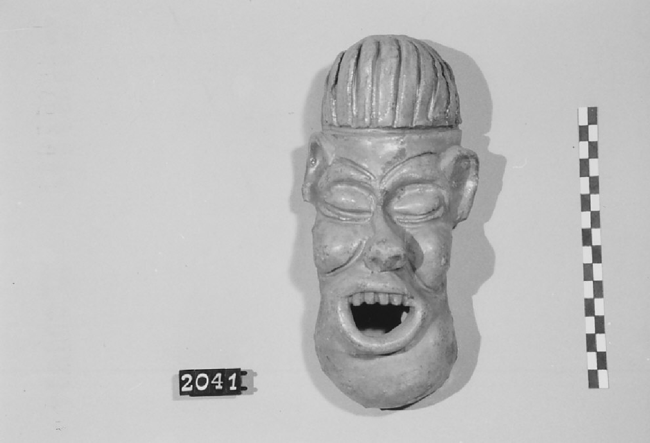 Volto diabolico (maschera, ceramica) - produzione di Seminara (sec. XX seconda metà)