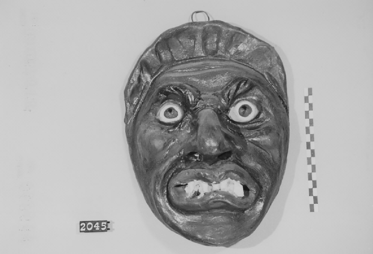 Volto mostruoso (maschera, ceramica) - produzione di Seminara (sec. XX seconda metà)