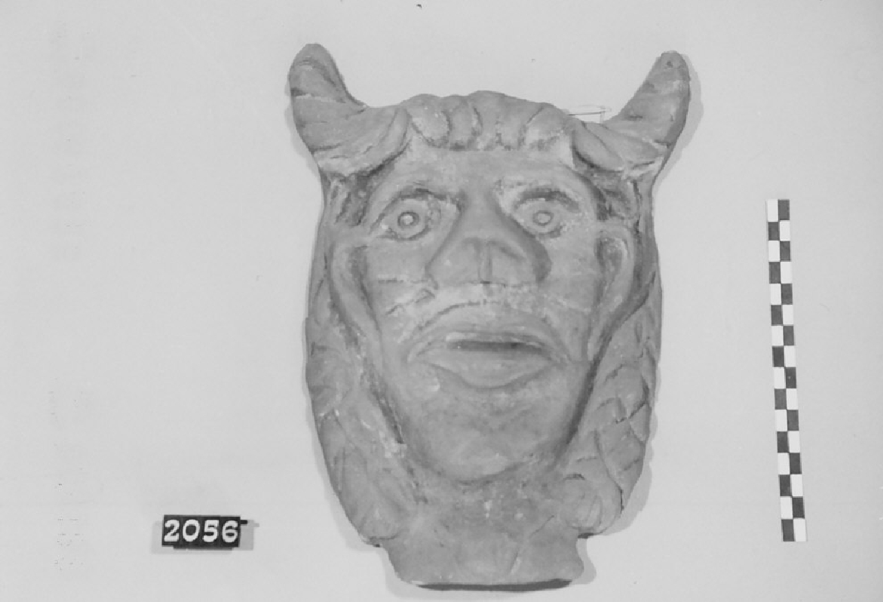 Volto diabolico (maschera, ceramica) - produzione di Seminara (sec. XX seconda metà)