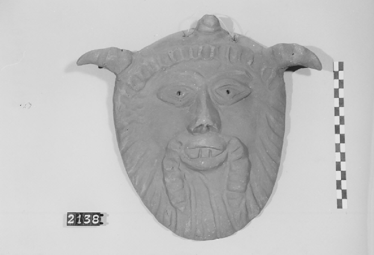 Volto diabolico (maschera, ceramica) - bottega del ceramista (sec. XX seconda metà)