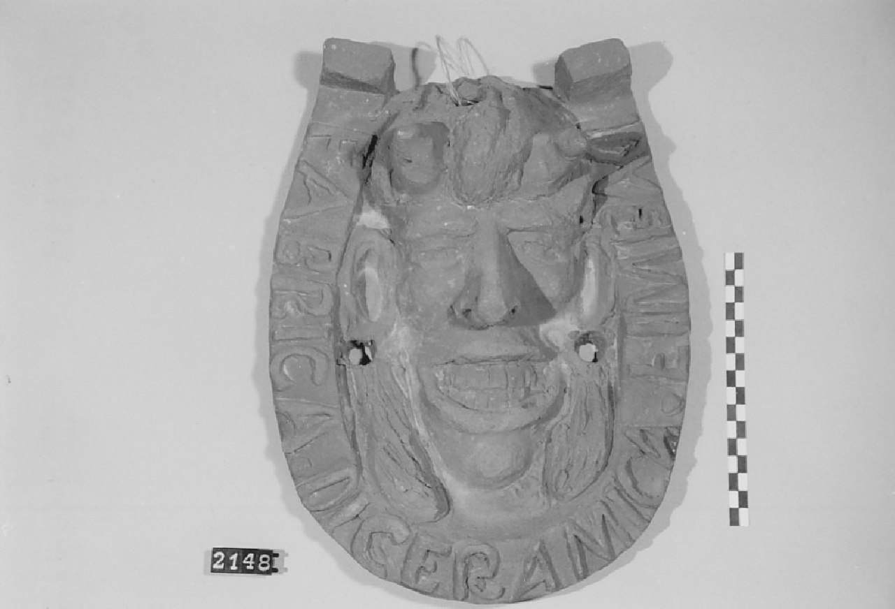 Volto diabolico (maschera, ceramica) - bottega del ceramista (sec. XX seconda metà)