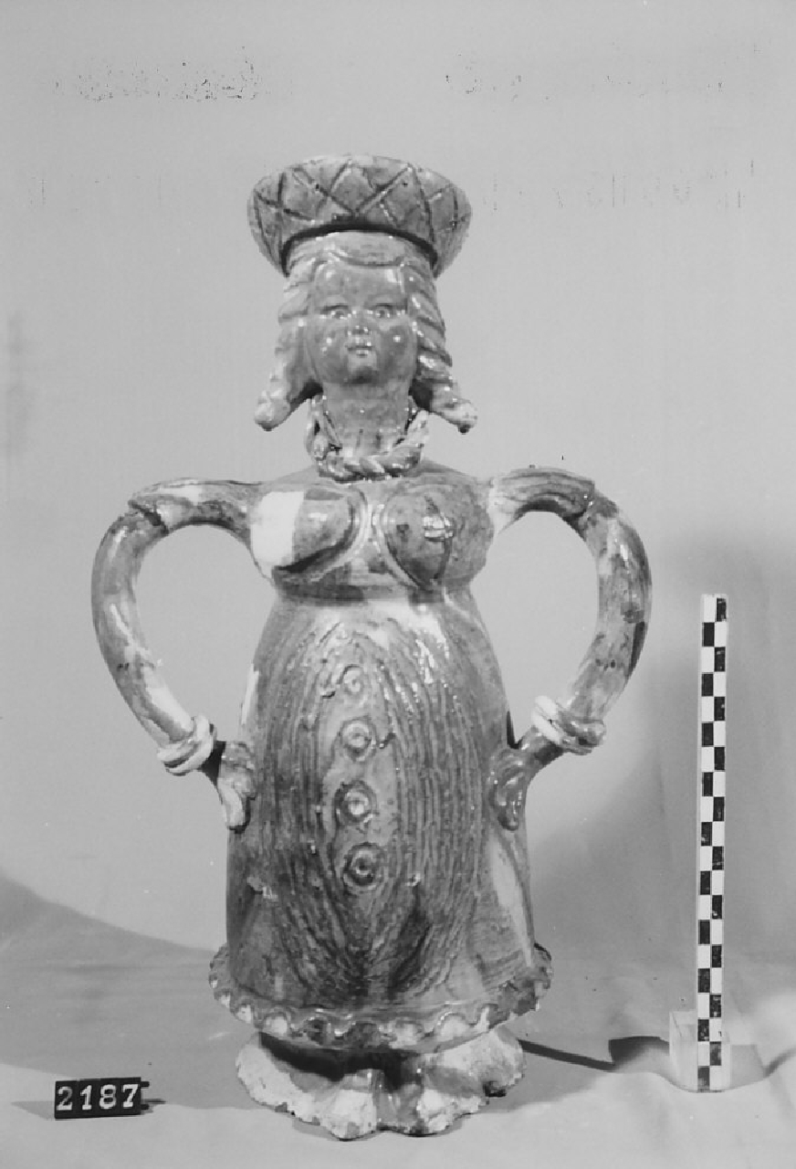 bottiglia, ceramica - produzione di Seminara (sec. XX seconda metà)