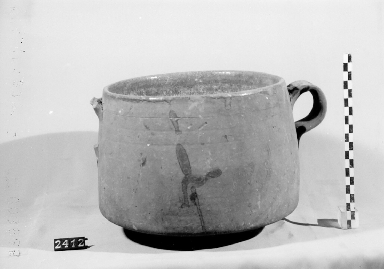 pentola, ceramica - bottega del ceramista (sec. XX seconda metà)