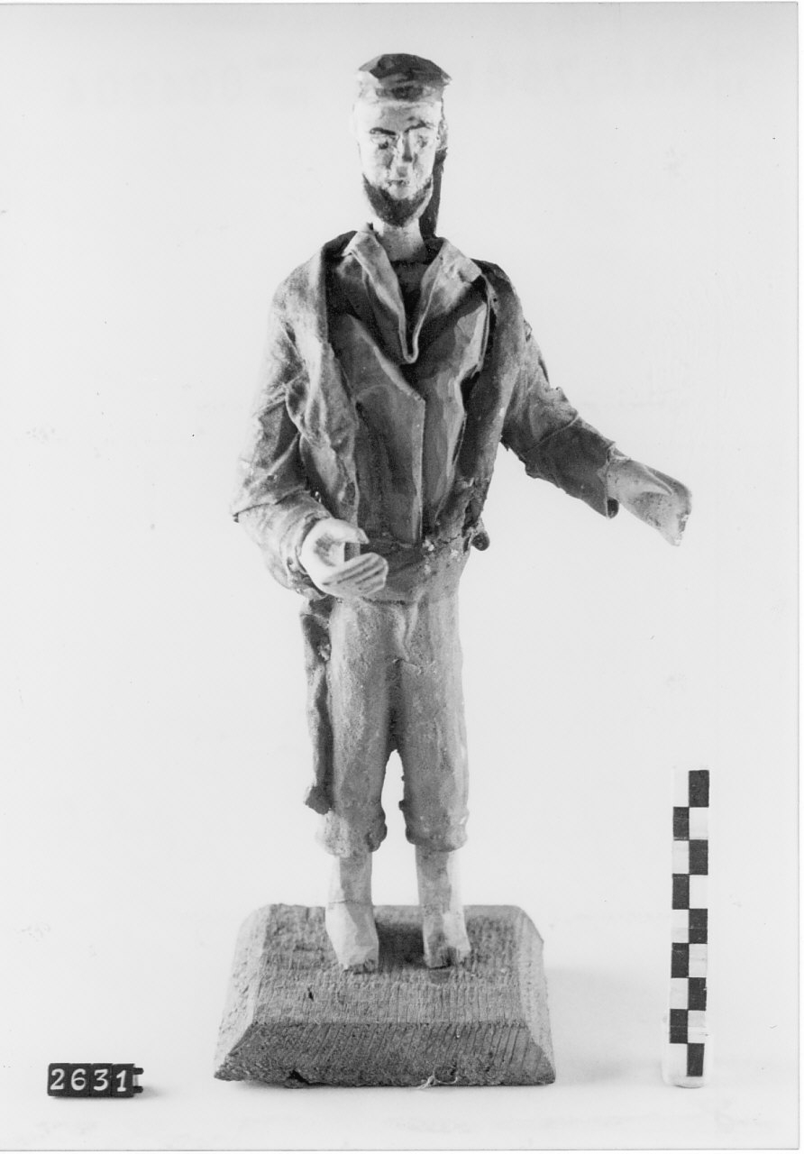 Figura maschile (statuetta da presepe) - bottega meridionale (sec. XIX fine)