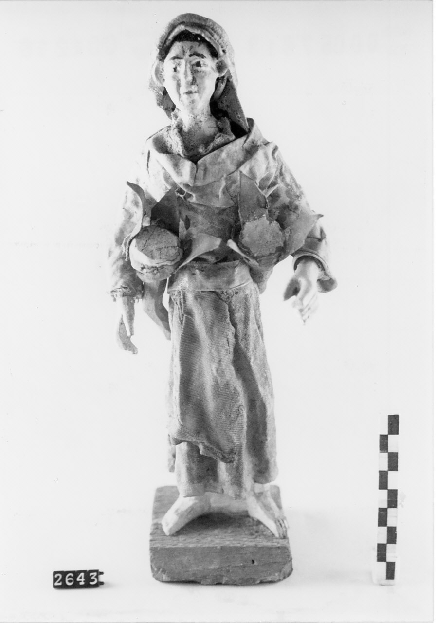Figura femminile con cavolfiori (statuetta da presepe) - bottega meridionale (sec. XIX fine)