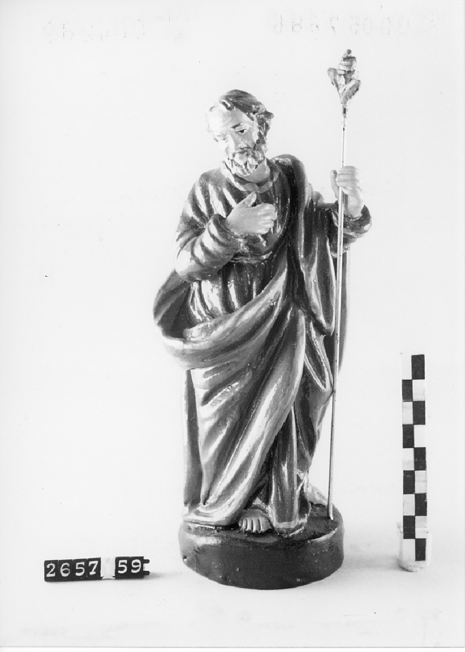 San Giuseppe (statuetta da presepe, religiosità popolare) - bottega del ceramista (1968 ca)