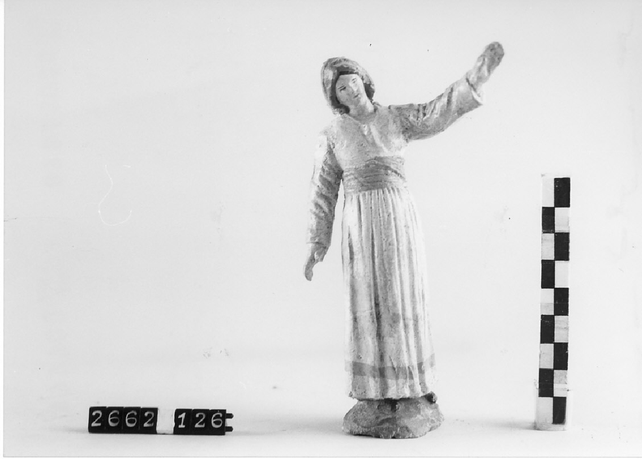Figura femminile (statuetta da presepe, religiosità popolare) - ambito di Antonio Rotondo (1915 ca)
