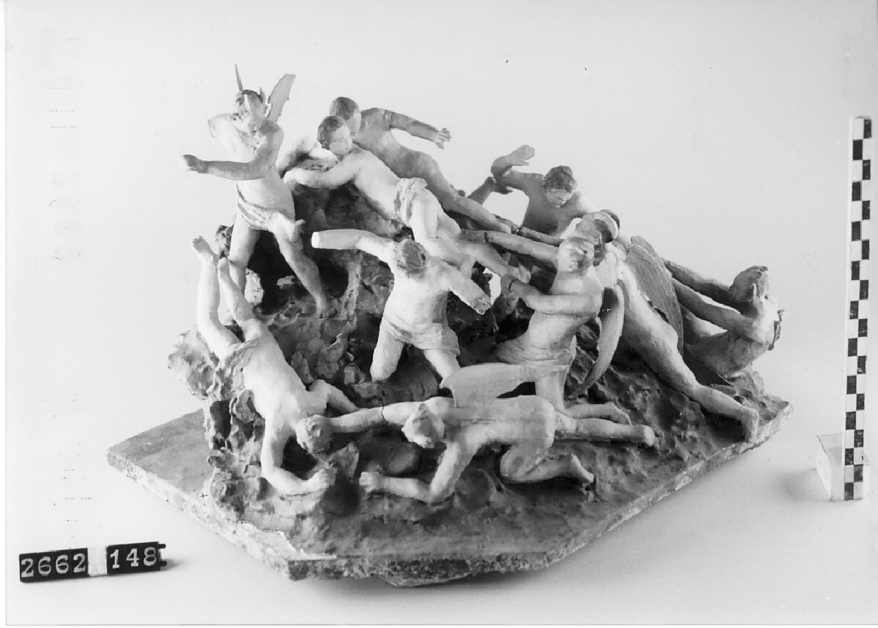 Scene dell'inferno (statuetta da presepe, religiosità popolare) - ambito calabrese (1915 ca)