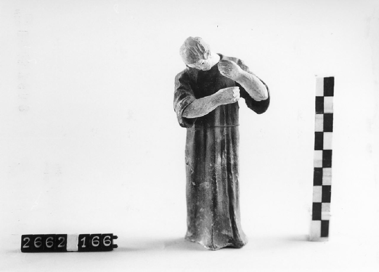 Figura maschile (statuetta da presepe, religiosità popolare) - ambito di Antonio Rotondo (1915 ca)