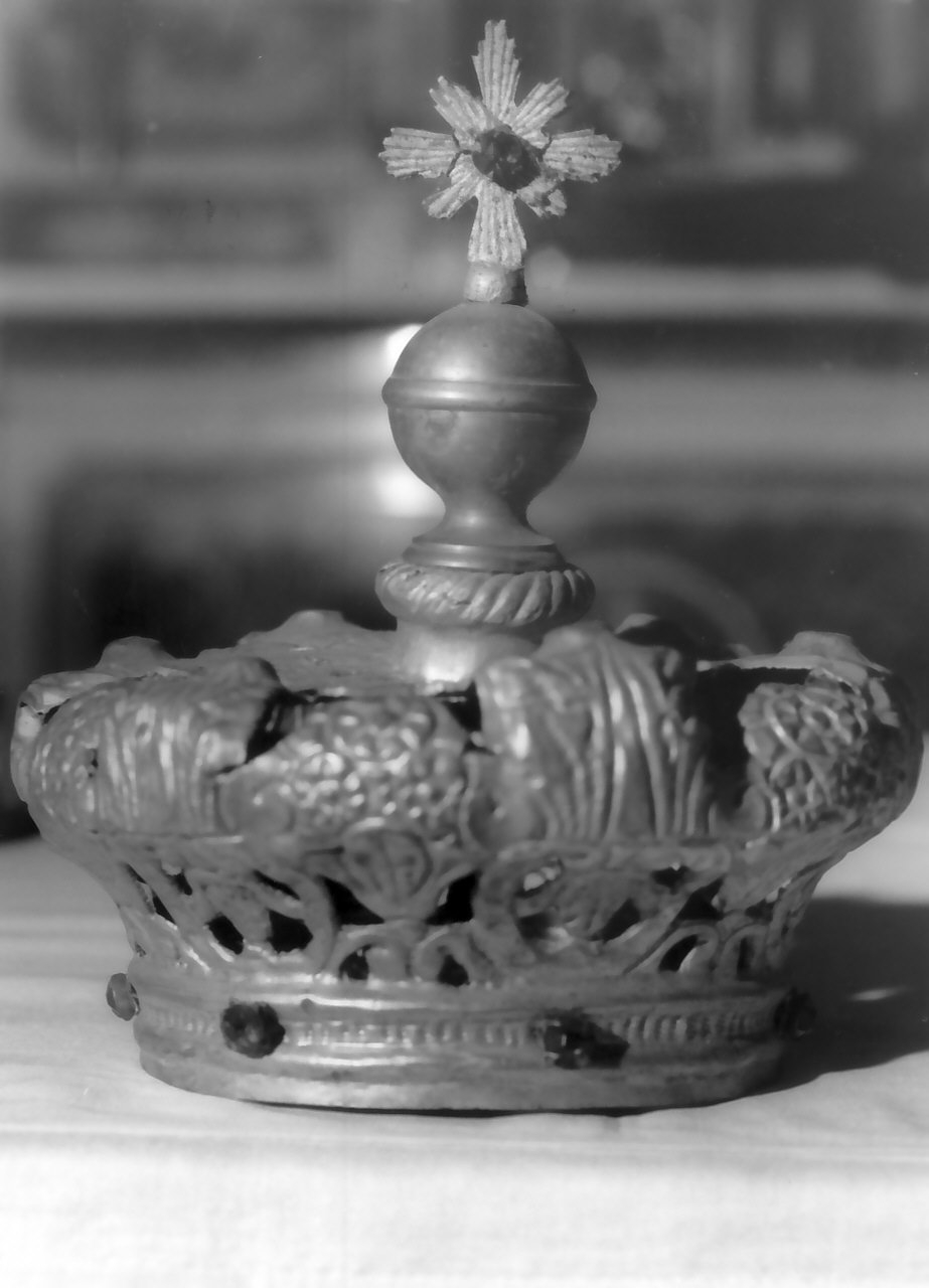 corona da statua, opera isolata - bottega Italia meridionale (fine/inizio secc. XIX/ XX)