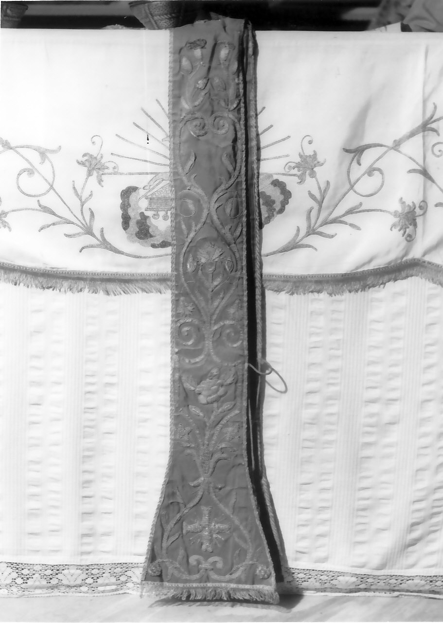 stola, opera isolata - manifattura calabrese (fine/inizio secc. XIX/ XX)