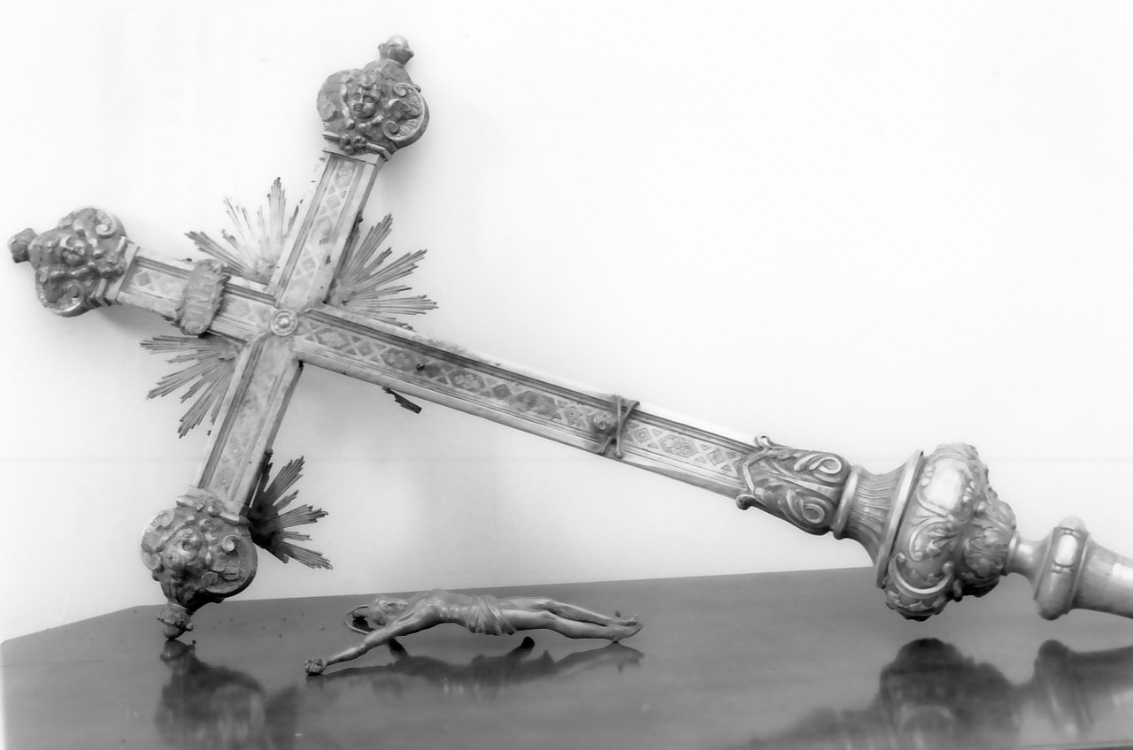 croce processionale, opera isolata - bottega Italia meridionale (sec. XIX)