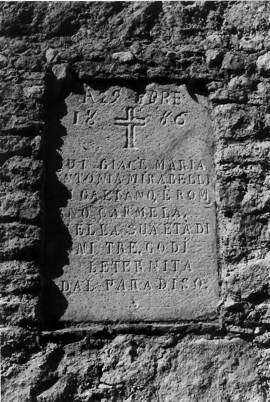 lastra tombale - bottega calabrese (sec. XIX)