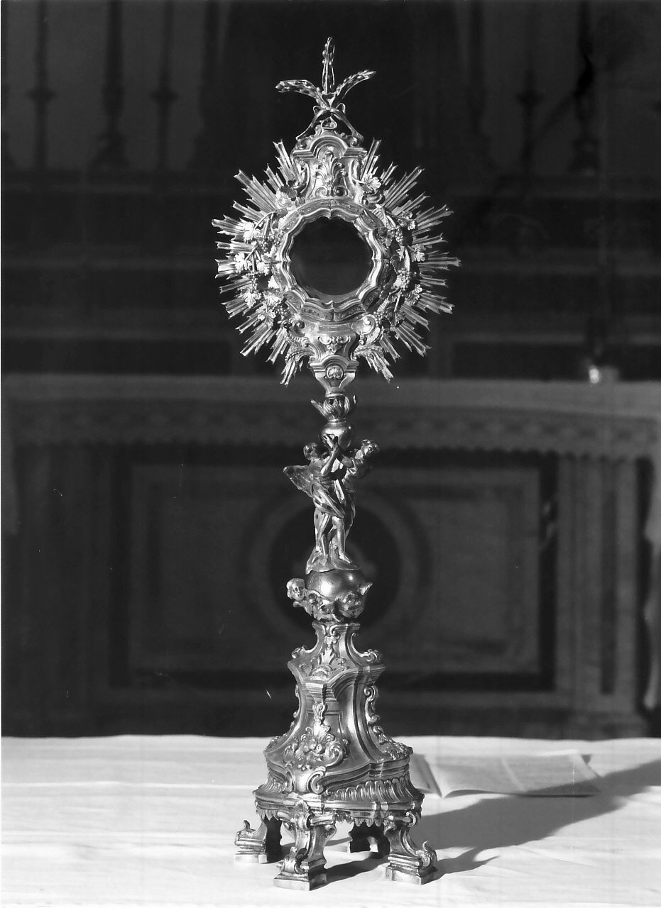 ostensorio - a raggiera, opera isolata - bottega napoletana (sec. XVIII)