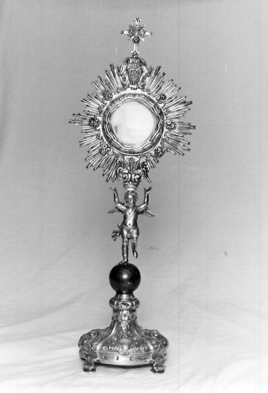 ostensorio - a raggiera, opera isolata - bottega Italia meridionale (fine/inizio secc. XVIII/ XIX)