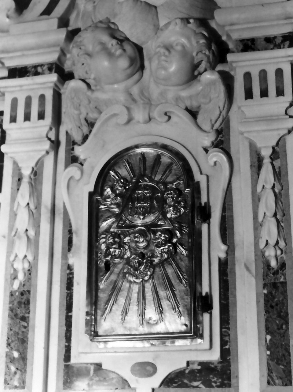 sportello di tabernacolo, elemento d'insieme - bottega napoletana (sec. XVIII)