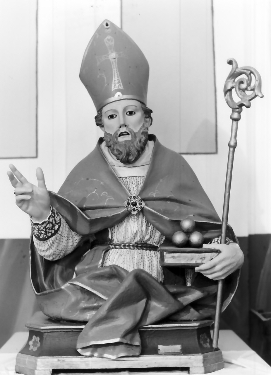 San Nicola di Bari (busto, opera isolata) - bottega Italia meridionale (sec. XIX)