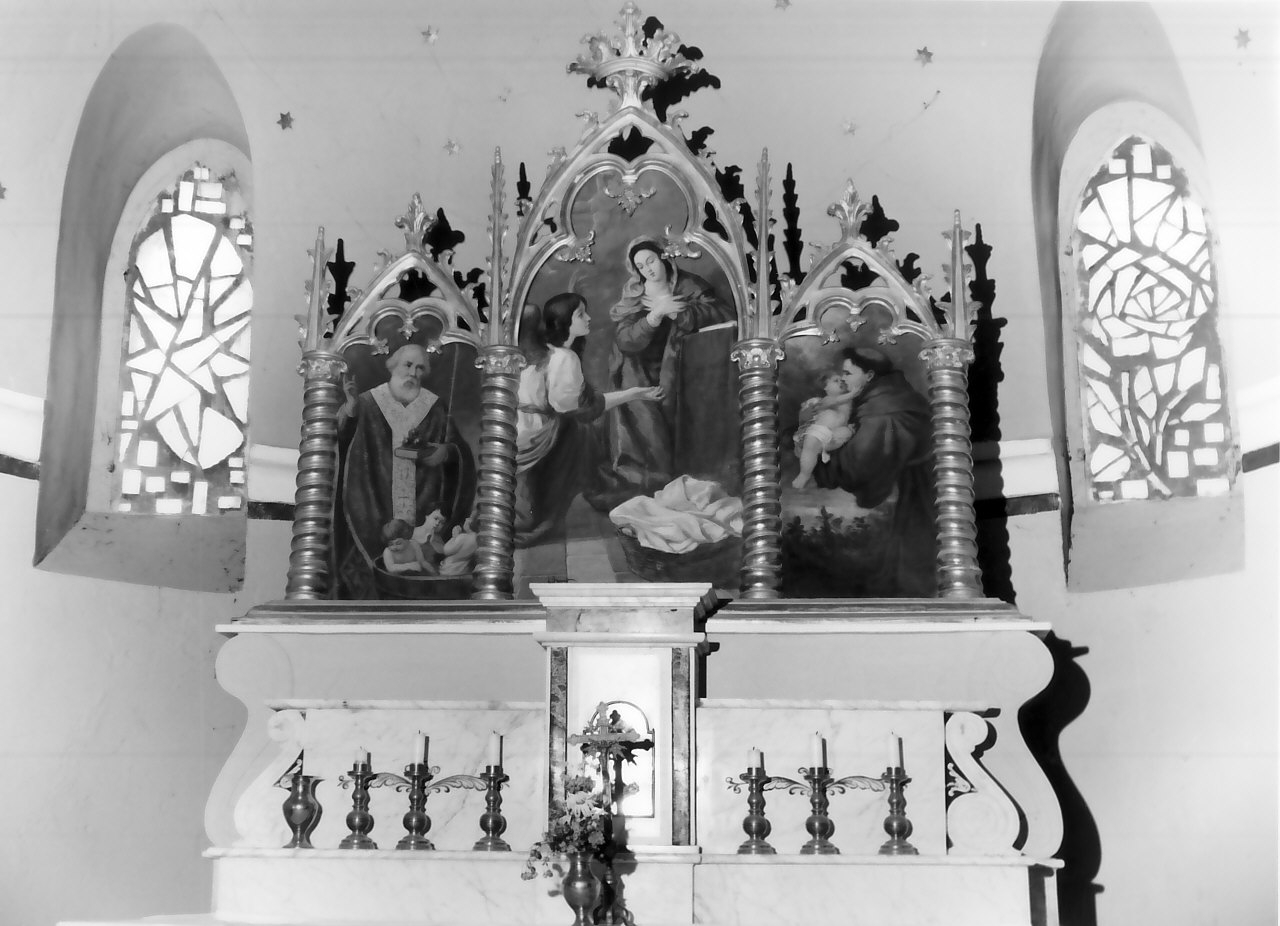 Madonna annunciata (dipinto, opera isolata) di Bruno S (sec. XX)