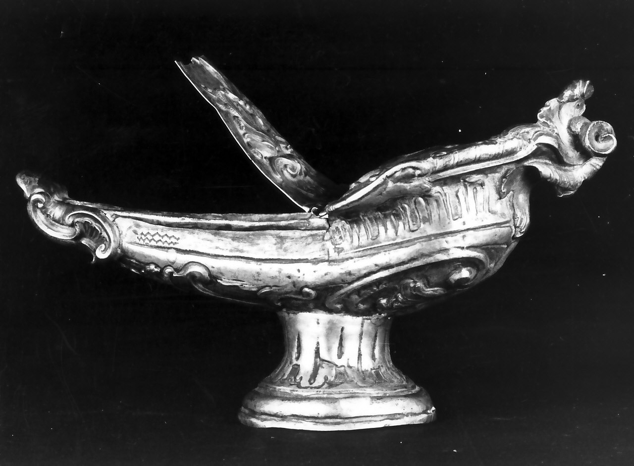 navicella portaincenso, opera isolata - bottega napoletana (sec. XVIII)