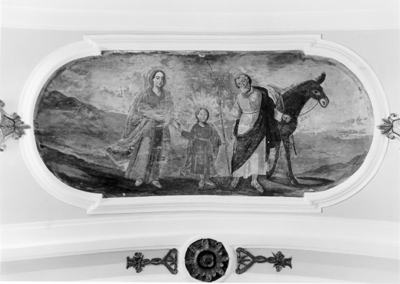 fuga in Egitto (dipinto, opera isolata) - ambito calabrese (sec. XIX)