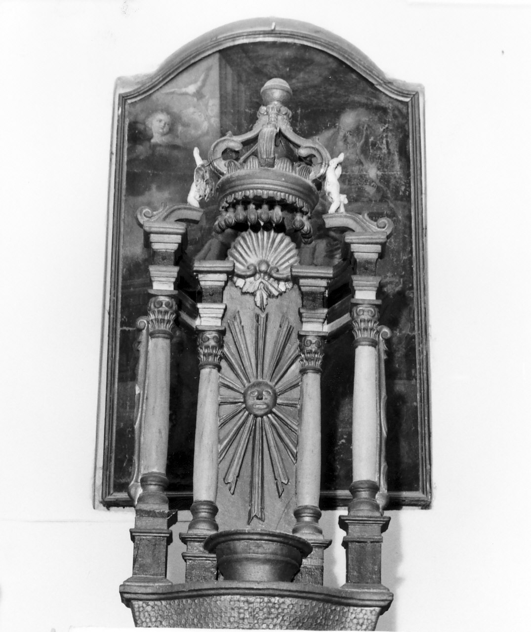 tronetto per esposizione eucaristica, opera isolata - bottega calabrese (sec. XIX)