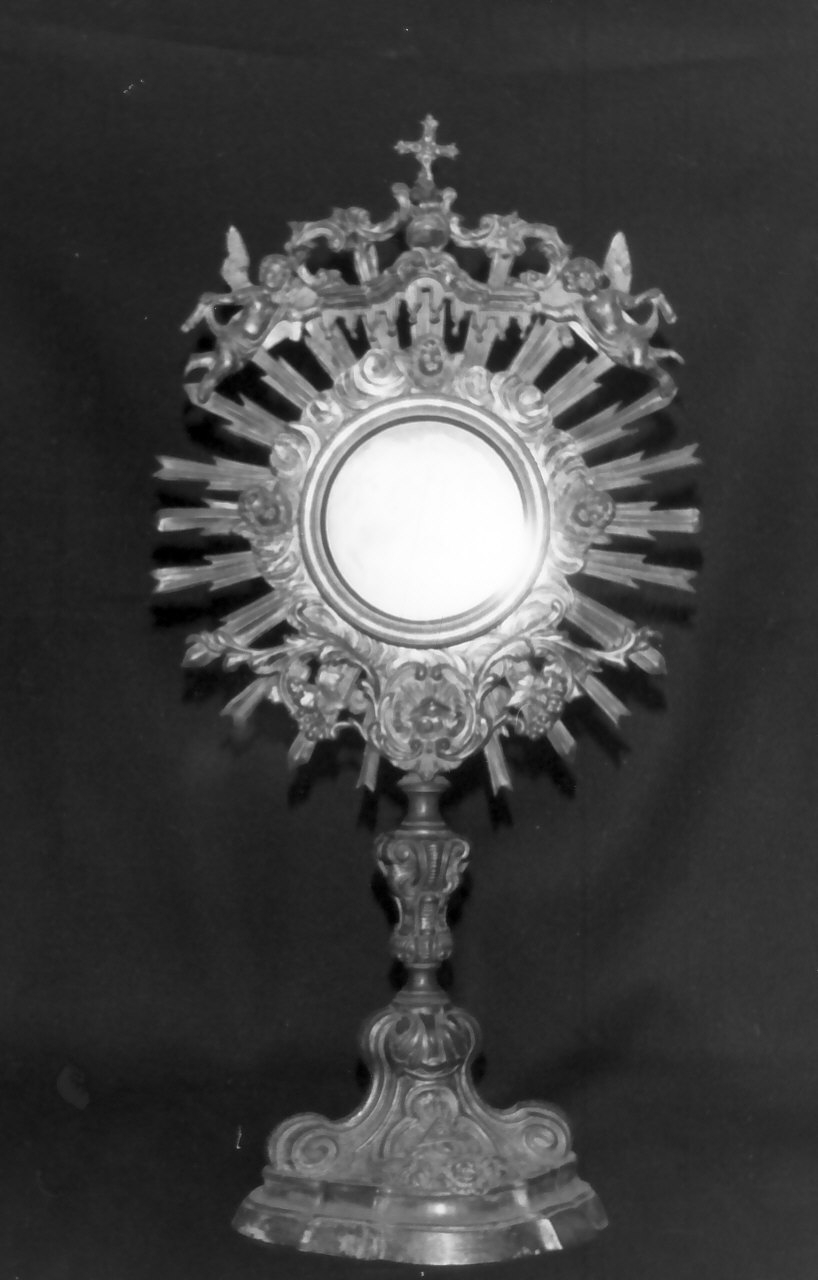ostensorio - a raggiera - bottega napoletana (prima metà sec. XIX)