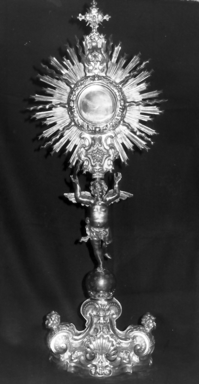 ostensorio - a raggiera, opera isolata - bottega napoletana (sec. XVIII)