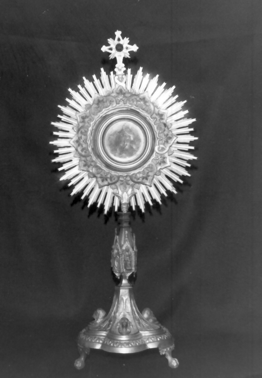 ostensorio - a raggiera, opera isolata - bottega napoletana (seconda metà sec. XIX)