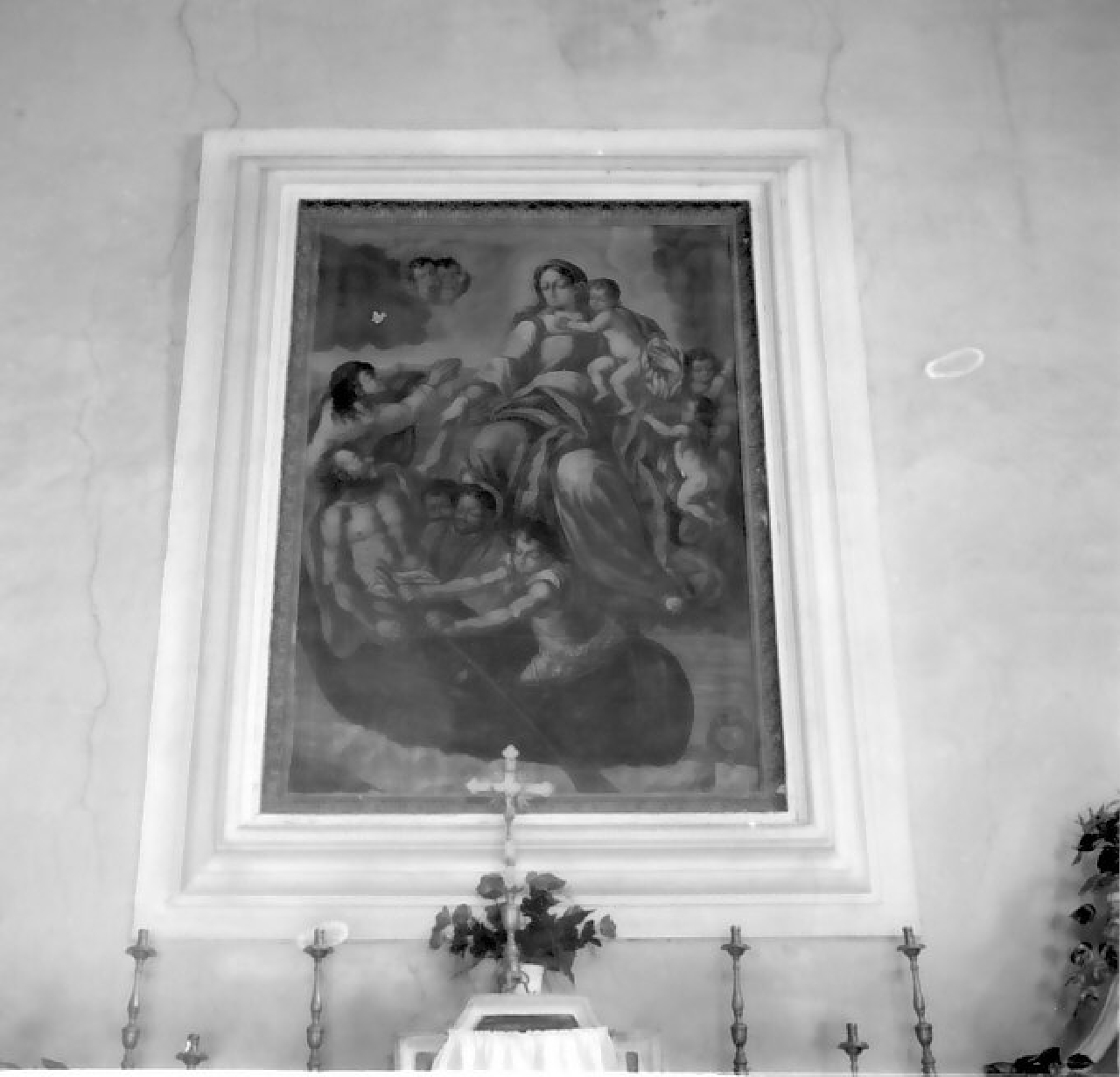 Madonna Portosalvo, Madonna con Bambino (dipinto, opera isolata) di Carvelli F (sec. XVIII)