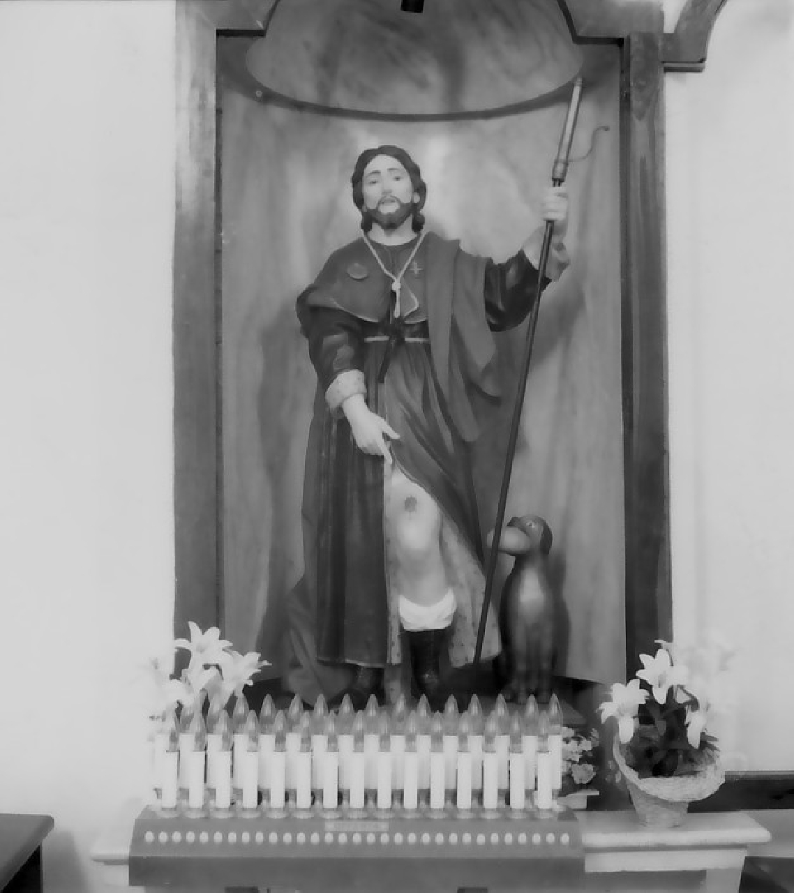 San Rocco (statua, opera isolata) - bottega Italia meridionale (fine sec. XIX)
