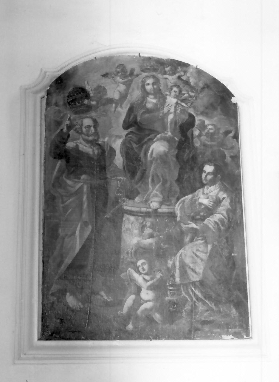incoronazione di Maria Vergine tra santi e profeti (dipinto, opera isolata) di Santanna Cristoforo (inizio sec. XIX)