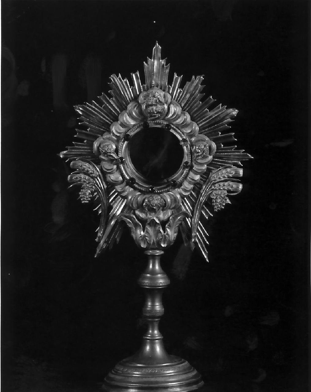 ostensorio - a raggiera - bottega Italia meridionale (inizio sec. XX)