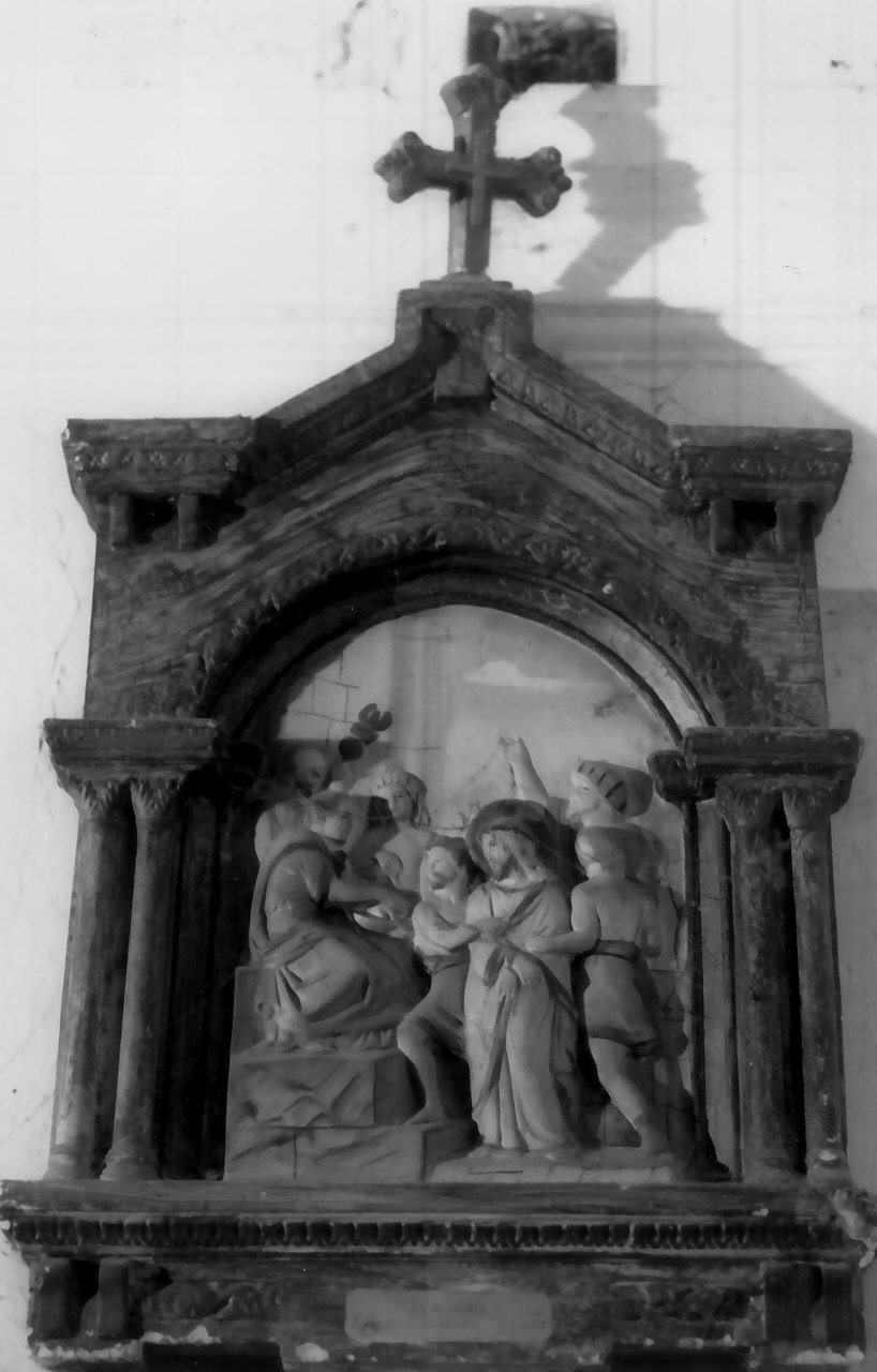 stazione I: Cristo davanti a Pilato (Via Crucis, elemento d'insieme) - bottega Italia meridionale (inizio sec. XX)
